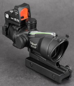 Taktyczny pryzmat ACOG 4x32 Zielony karabin światłowodowy zakres optyki RMR 1x Red Dot Sight Weaver Picatinny Rail Mount Hunting Airsoft RiflesC7690507