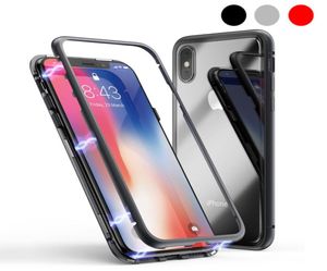 Metal Frame Magnetic Adsorption Tempered Glass Phone Case For phone MAX Smart cellphone S8 S9 Plus Note 93826194