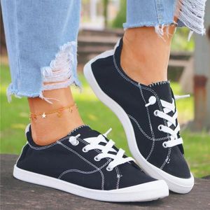 Casual Shoes Low Top Canvas for Women 2024 Cotton Insoles Comfort Flat Bottomed One Footed Female Women's
