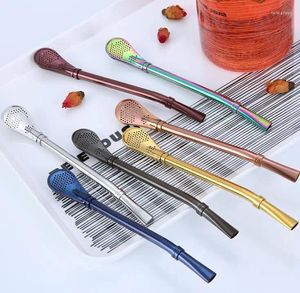 İçme Pipetleri 200pcs Paslanmaz Çelik Metal Filtre Yerba Mate Çay Bombilla Kabuğu SN671