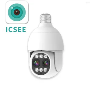 ICSEE APP E27 LAMP HEAD SOCKET 10X ZOOM PTZ IP DOME CAMERA AI HUMANOID DETECTION Auto Tracking Security Baby Monitor