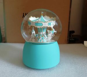 Yeni Carousel Snow Globe Luxury Securat Crystal Ball Noel Yenilik Doğum Günü Hediyesi Box9120272