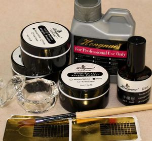 Manicure DIY Basic Starter Kit Акриловая порошка жидкая щетка №8 для тренировок 3D Nail Art Full Set NA6486302659