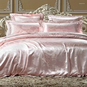 Bedding Sets Silk Jacquard Six-Piece Bed Sheet Embroidered Quilt Pillowcase Satin Affordable Luxury High-End