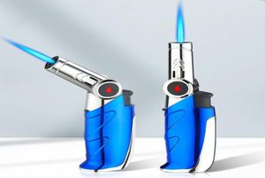 Table Gun Jet Torch Lighter Refillable Gas Turbine Windproof Outdoor Igniter Adjustable Neck Lighters with Flame Lock9366781