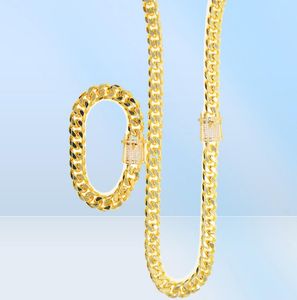 Mode Hip Hop Men Necklace Chain Gold Filled Curb Cuban Long Necklace Link Men Choker Male Female Collier Jewelry 61cm 71CM9646759