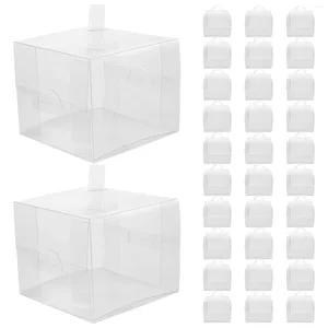 Ta ut containrar 10 st transparent tårta Box Party Container Clear Plastic Carrier Cookie Bakery Portable Holder