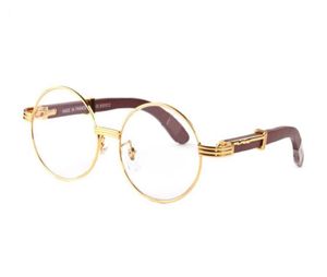 fashion sports black buffalo horn glasses men round circle lenses wood frame eyeglasses women rimless sunglasses with boxes lunett3013275