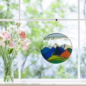 Dekorativa figurer Rainbow Acrylic Stain Glass Hanging Ornament Mother Day Gift Home Decor Window Nature Nordic Pendants For Living