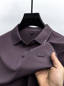 High-End-Eis Silk Herren Polo-Hemd kurzärmelig modisch bedrucktes Gelegenheitsverlust T-Shirt Sommer cool und atmungsaktiv 240409