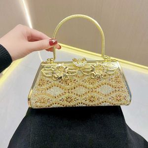 Evening Bag Women's Diamond Embedding Small Bag Fashion Banquet Evening Dress Handbag Oblique Straddle