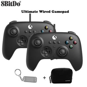 Gamepads Yeni 8bitdo Xbox Series/Xbox One/Serisi S/X/Serisi/Serisi Windows 10 11 için Joystick ile Ultimate Wired Game Controller