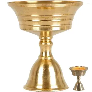 Candle Holders 1pc Buddhist Votive Holder Ghee Butter Lamp Copper Double-Head Tea Light Stand Wedding Party Decorations