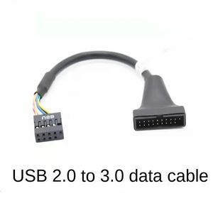 USB 3,0 pin da 20 pin da maschio a USB 2,0 Cavo femmina per floppy Drive Corta Adattatore della scheda Mota