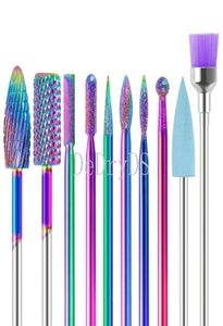 10 In 1 Nail Drill Bits Sets 332quot Tungsten Carbide Nail Files Electric Nail Drill Kit for Manicure Pedicure Set Home Salon Us6999480