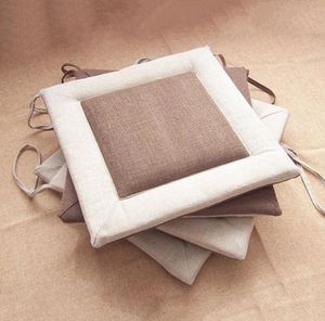 Linen Tatami Cushion Japanese Patchwork Pad Office Garden Back Sofa Pillow For Patio Buttocks Chair Seat Dining Square Cushion 2013953565