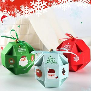 Wrap gol Box di Natale Babbo Natale Design Candy House Chocolate Snack Cookies Creative Small Party Speciale