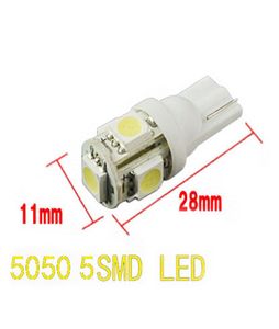 20pcs New T10 Wedge 5SMD 5050 Xenon Car LED Light bulbs 192 168 194 W5W 2825 158 Cool White6452222