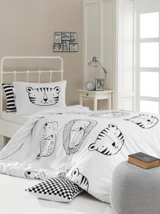 Bedding conjunta preto e branco conjunto de alta qualidade capa