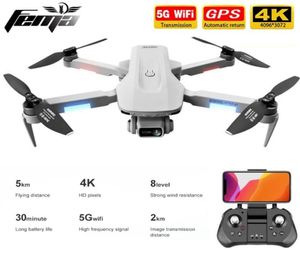 F8 GPS Drone 4K Profesyonel Çift Kameralı Profesyonel 5km Uzun Uzun Mesafe Fırçasız 30 Dinler 5G WiFi FPV Katlanabilir Quadcopter Dron PK SG906 2105068091