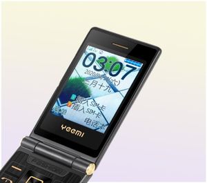 Låst upp Senior Flip -mobiltelefoner Dubbel Dual Screen Phone 2 Sim Card Speed ​​Ratten