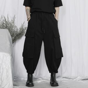 Pants New Casual Pants Men's Spring And Summer New Black Overalls Fashion Large Crimped Radish Pants Large Fashion Trend