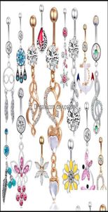 Navelglock -Knopf Ringe Körperschmuck Mode Four Belly Ring Mix Style Piercing für Frauen Ablieferung 2021 OIPUB7386145