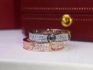 Lüks Vidalı Erkekler Sing Love Ring Gold Ring Kadınlar Elmas Yüzük 18K T0P Kalite Resmi Replica Klasik Stil Moda Lüks Takı Zarif Hediye