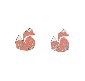 Animal Pin Cute Animal Woodland Smart Fox Badges Brooches Lapel pin Fox jewelry Enamel Pin brooch8842357