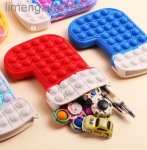 2021 Christmas Stocking Silicone Fidget Toys Purse Bag Push Bubble Sex Toy Kids Sensory Stress Reliever Children Xmas Gifts6349685