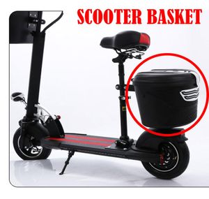 Cesta de plástico com forro de pano e trava para instalação de scooter elétrica na frente ou traseira2414505