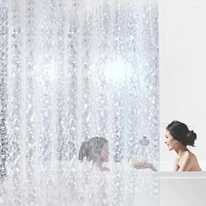 シャワーカーテンバスルーム便利なPEVA 3Dペブルパターンバスタブカーテンライナー