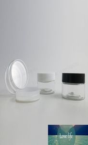 100 x 30G Tom Clear Pet Skin Cree Cream Jar Pots With White Black Clear Lids Seal 1oz Plastic Cosmetic Container3040439