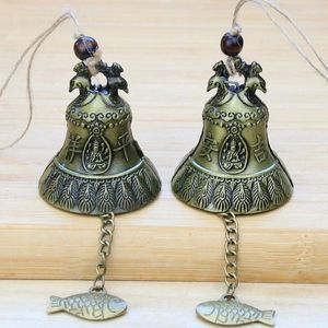 Decorative Figurines Vintage Carve Wind Chimes Bell Copper Yard Garden Decoration Crafts Windbell Outdoor Hanging Home Temple Ornaments