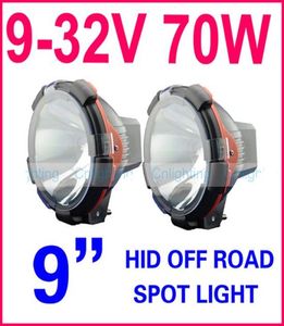 Pair2pcs 9quot inç 70W 75W Güç Hid Xenon Sürüş Işık SUV ATV Offroad 4WD 932V Spot Işın 3200LM5994299