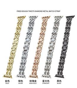 LUZURY Women Diamond Incrusted Link Bracelet Watch Band Metal Strap para relógio 45mm 41mm 38mm 42mm 49mm 40mm 44mm RELATABILIAÇÃO Bandeira do relógio Iwatch 9 Ultra2 Series 8 7 6 5 4