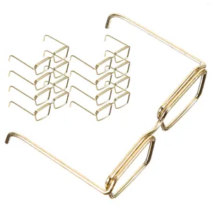 Storage Bags 10 Pcs Glasses Frame Dress Props Golden No Lens Costume Mini Dolls Steel Toy