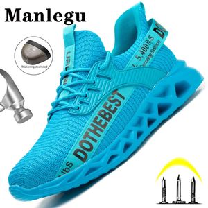 Steel Toe Safety Shoes for Women Men Lightweight Work Sneakers Puncture Proof Work Shoes Coustruction Safety Work Boots Unisex 240409