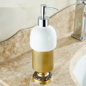 Dispensador de sabão líquido Dispensadores de banheiro de banheiro antigo Cerâmica de bronze