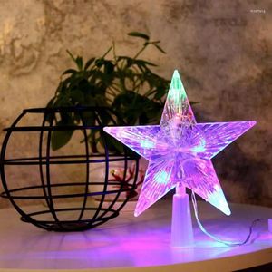 Decorações de Natal Tree Topper STAR LED PENENTE PENENTE NOITE Treetop Decoração de Natal Presente para casa