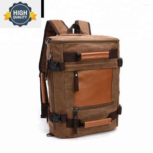 Backpack Vintage Men's Canvas Military Style School Rucksack Mountaineering Travel Bag Men Rugzak Back Pack Bolsas