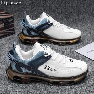 Casual Shoes EUR USA Design Leather And Mesh Air Cushion Men WIRE Technique Light Running Sport Sneaker Top Quality