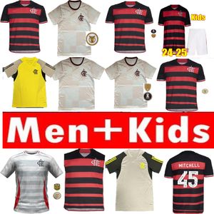 24 25 25 Koszulki piłkarskie Ligi Brazylijskiej 2024 E.Ribeiro Gabriel B. Gabi Pedro vidal de Arrascaeta Gerson B.henrique Camisa Mengo Meno Men / Kids Kit Football koszulka piłkarska