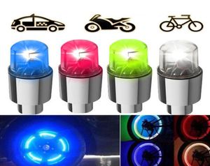 4 Clors Super Power Lights Lâmpada de pneu resistente Muiticolor Acessórios automáticos suprimentos de bicicleta neon azul tampa de pneu LED Caps moto2332696