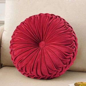 Pillow Inyahome Round Pumpkin Throw Velvet Home Decoration 38cm Pleated Seat Waist Folded Wheels Futon