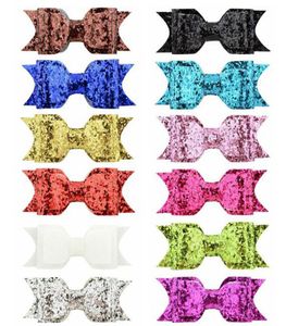 Nuove bambine glitter Barrettes bambini in fila con clip di alligatore per capelli che brillano a farfallatto per bambini Accessori per bambini HEA4786301