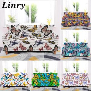 Stuhlabdeckungen wunderschöner Schmetterling gedruckter Slipcover Elastic Sofa Cover Bohemian L Form Couch Sofas Stretch Protector 1/2/3/4 Sitzer