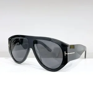 Óculos de sol homens visitam alta qualidade acetato de borboleta grande moldura preta Óculos de moda tendência de feminina copos