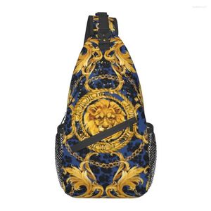 Mochila Personalizada Europa Europa Golden Lion Floral Sacos estampados Floral