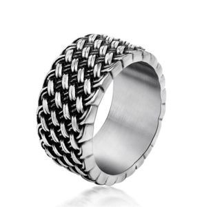 Titanium Steel Ring Retro Love Interwined Ring Retro Sticking Men 039S Individualality Dominance Rings Factory Direct KKA19552459203